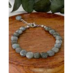 Labradorit Doğaltaş Bileklik Yassı Faset Kesim 8×6 mm  18 cm + 2 cm Uzatma