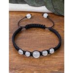 Selenit Doğaltaş Bileklik 6 mm & 8 mm  16 cm Makrome Örgü  Kadın & Erkek