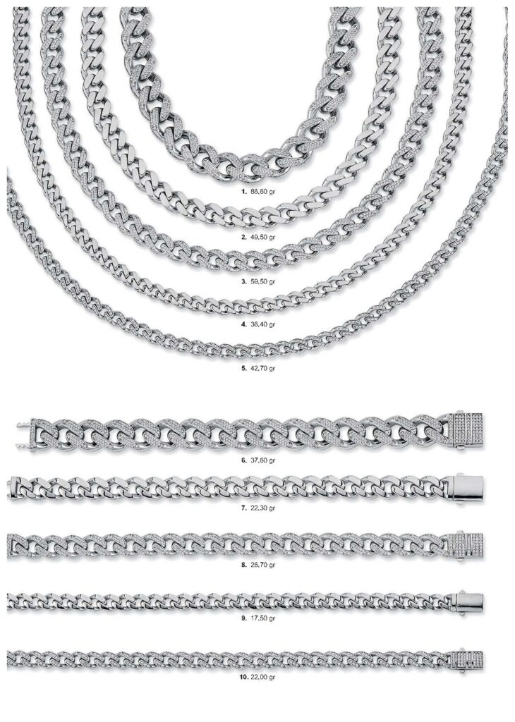 beyaz altın zincirler