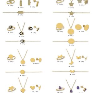 Setler Kolyeler Küpeler Yüzükler Bilekliklerle 32 Hafif ve Şık Model