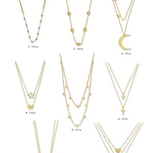 14 Ayar Altın Kolye Katmanlı Zincirler Figürlü ve Şık Modeller Size
