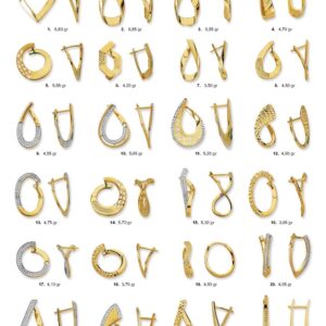 Büyük Form 14 Ayar Altın Küpeler Günlük ve Özel Anlar A.D.T. 225