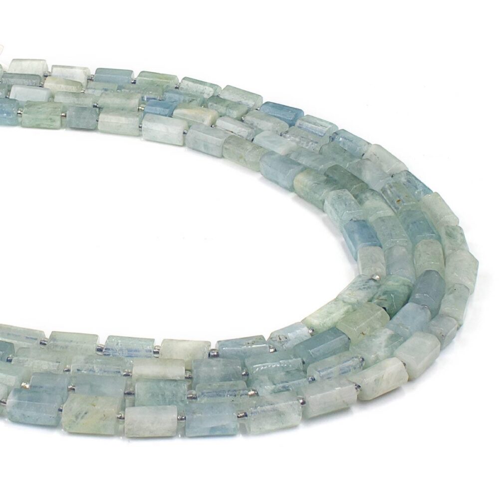Akuamarin Doğaltaş Dizi 8x11 mm  30 Adet  40 cm  A Kalite