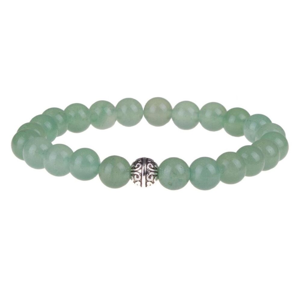 Aventurin Bileklik Doğaltaş Küre Kesim 8 mm  20 cm  Elastik Misina İpli Kadın & Erkek