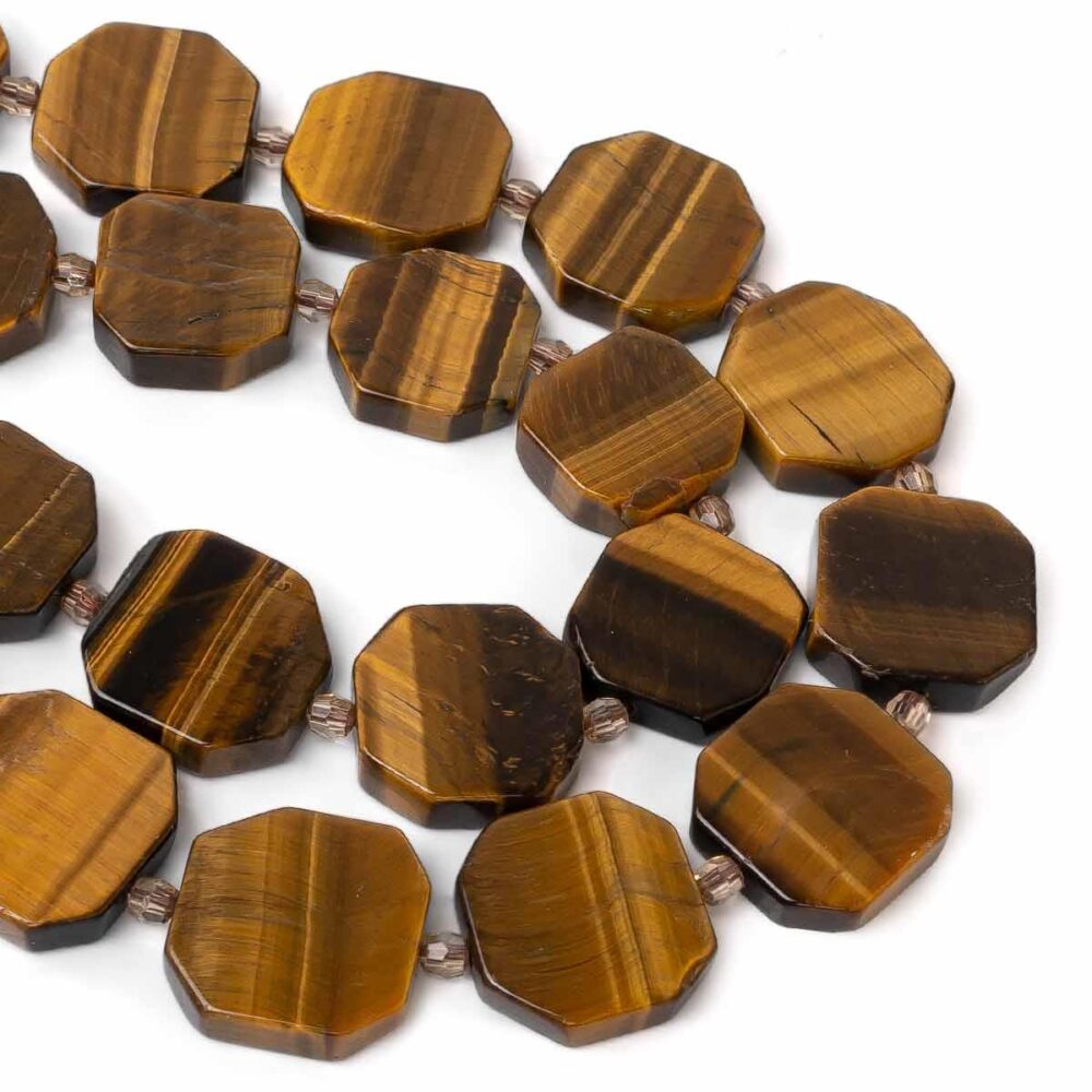 Kaplan Gözü Doğaltaş Dizi 18x6 mm 18 Adet 40 cm