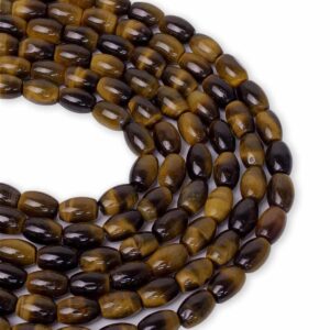 Kaplan Gözü Doğaltaş Dizi Silindir Kesim 9x6 mm Yaklaşık 43 Adet 40 cm