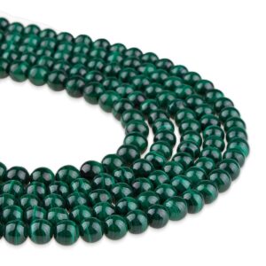 Malahit Doğaltaş Dizi Küre Kesim 6 mm 70 Adet  40 cm
