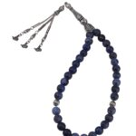 Sodalit Tesbih Doğaltaş Küre Kesim 8 mm  25 cm  33 TAŞ  A Kalite